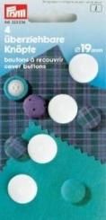 4 überziehbare Knöpfe - 19mm 
