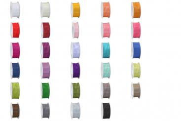 Drahtkantenband Rosanna - 15 mm - 20 Meter 