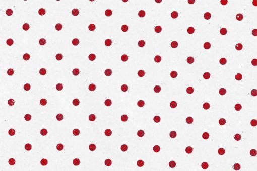 Filzstoff - Punkte Weiß/Rot