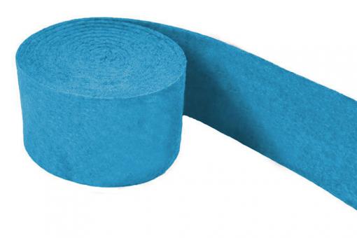 Deko-Filzband 3 mm - 4 cm - 1,5 Meter-Rolle - uni Mittelblau