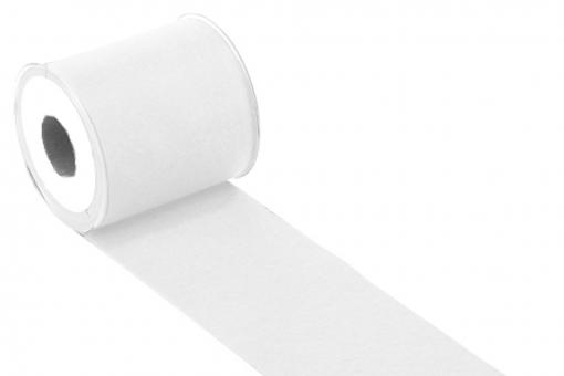 Filzband 1 mm - 10 cm - 5 Meter-Rolle - uni Weiß