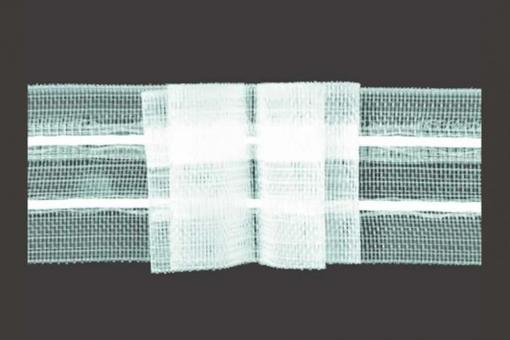 Gardinenband 3er-Falte - 2-fach Stoffzuschlag - 28 mm - transparent 