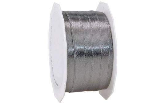 Satinband 6 mm - 25 m-Rolle Schiefer