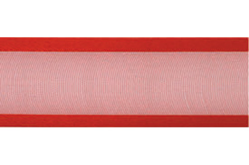 Organza/Satinband 25 mm - 25 m Rolle Rot