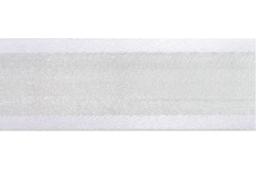 Organza/Satinband 25 mm - 25 m Rolle Hellgrau