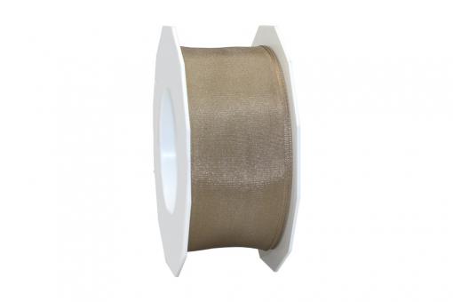 Drahtkantenband Rosanna - 25 mm - 20 Meter Taupe