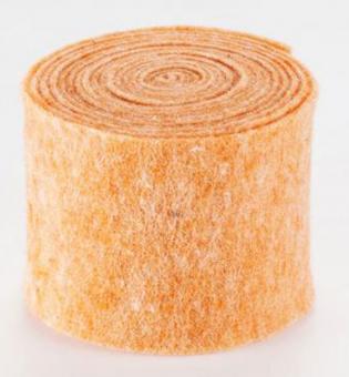 Wollfilz - 15 cm breit - 5 Meter-Rolle Pastellorange Melange