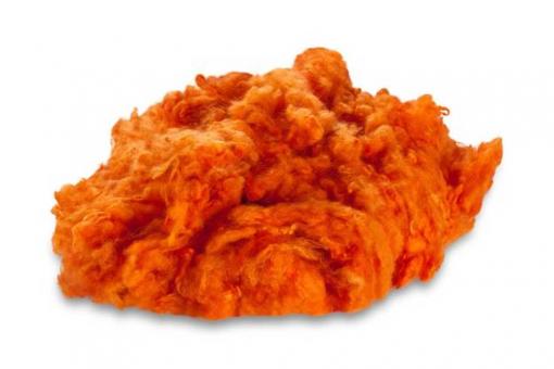 Wollflocken zum Dekorieren und Filzen Orange