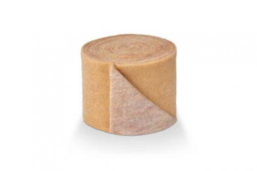Wollfilz - 15 cm breit - 5/6 mm - 2 farbig - 5 Meter-Rolle Beige / Hellbraun Melange