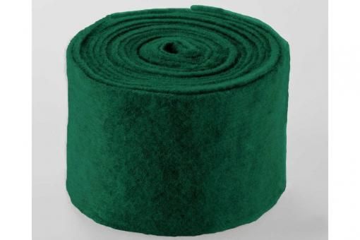 Wollfilz-Band 7,5 cm breit - uni - 5 m-Rolle Dunkelgrün