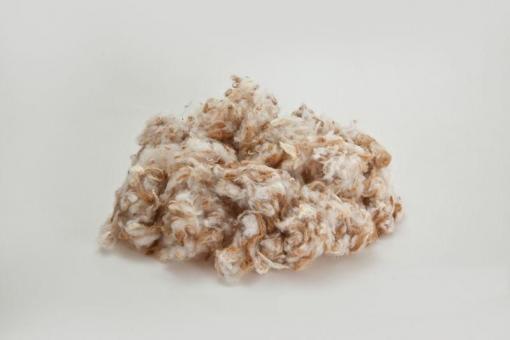 Wollflocken zum Dekorieren und Filzen Beige Melange