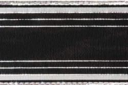 Stoffband Metallstreifen mit Draht 40 mm - 20 m Rolle Schwarz