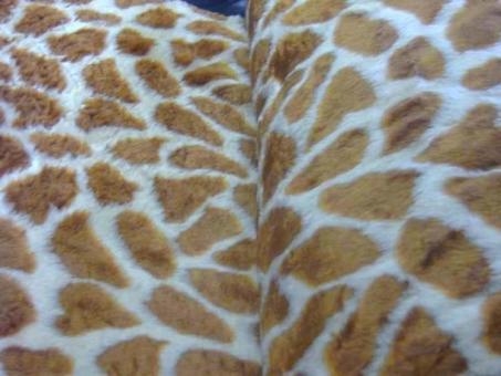 Flausch-Fell Imitat mit Muster Giraffe