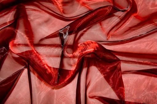 Organza Two Tone Rot/Schwarz