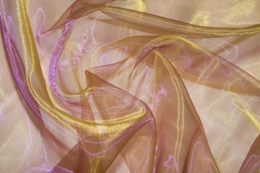 Organza Two Tone Viola/Gold