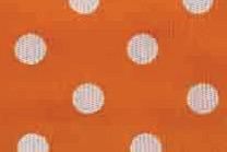 Stoffband Punkte mit Drahtkante 40 mm - 20 m Rolle Orange