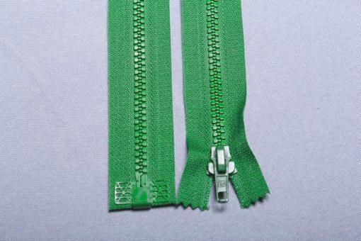 Kunststoff-Reißverschluss teilbar - 80 cm Grün