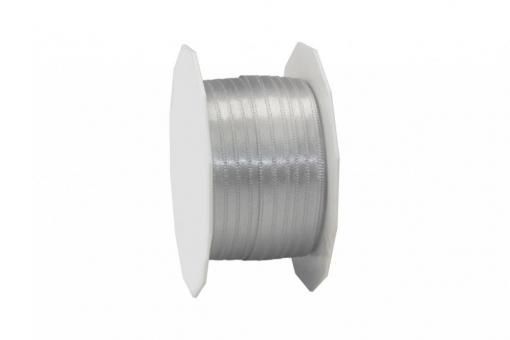 Satinband 6 mm - 25 m-Rolle Silber