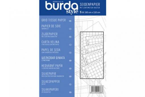 Seidenpapier Zentimeter-Raster - Packung mit 5 Blatt à 150 x 110 cm 