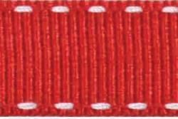 Band mit Ziernaht 15 mm - 15 m Rolle Rot