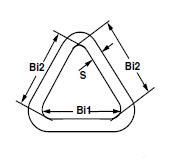 Triangel - 30 mm - Material 6 mm 