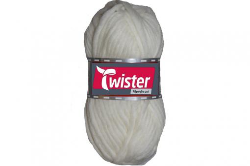 Twister Filzwolle Uni 50 g Weiß