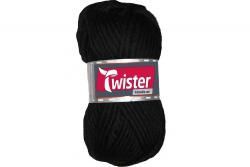 Twister Filzwolle Uni 50 g Schwarz