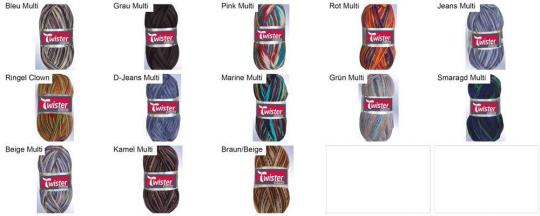 Twister Sockenwolle Bunt 100 g 