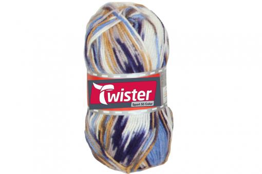 Twister Universalwolle Bunt 50 g Blau/Beige