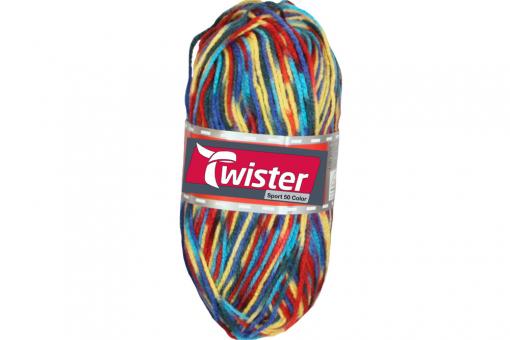 Twister Universalwolle Bunt 50 g Rot/Blau