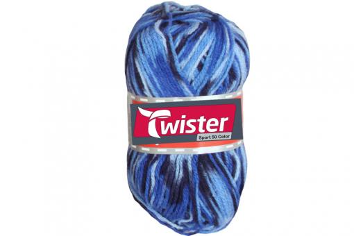 Twister Universalwolle Bunt 50 g Royal/Blau