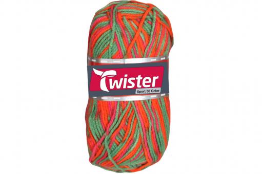 Twister Universalwolle Bunt 50 g Rot/Grün