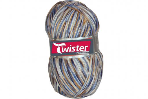 Twister Universalwolle Bunt 500 g Knäuel Blau/Beige