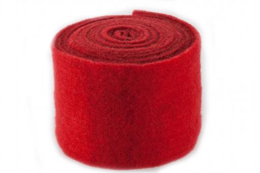 Wollfilz - 15 cm breit - 5 Meter-Rolle Rot