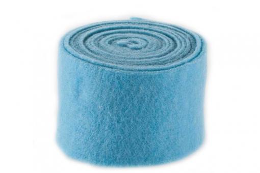 Wollfilz - 15 cm breit - 5 Meter-Rolle Hellblau