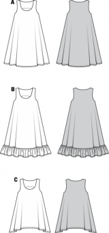 burda Schnittmuster 7390 - Kleid-Tunika 